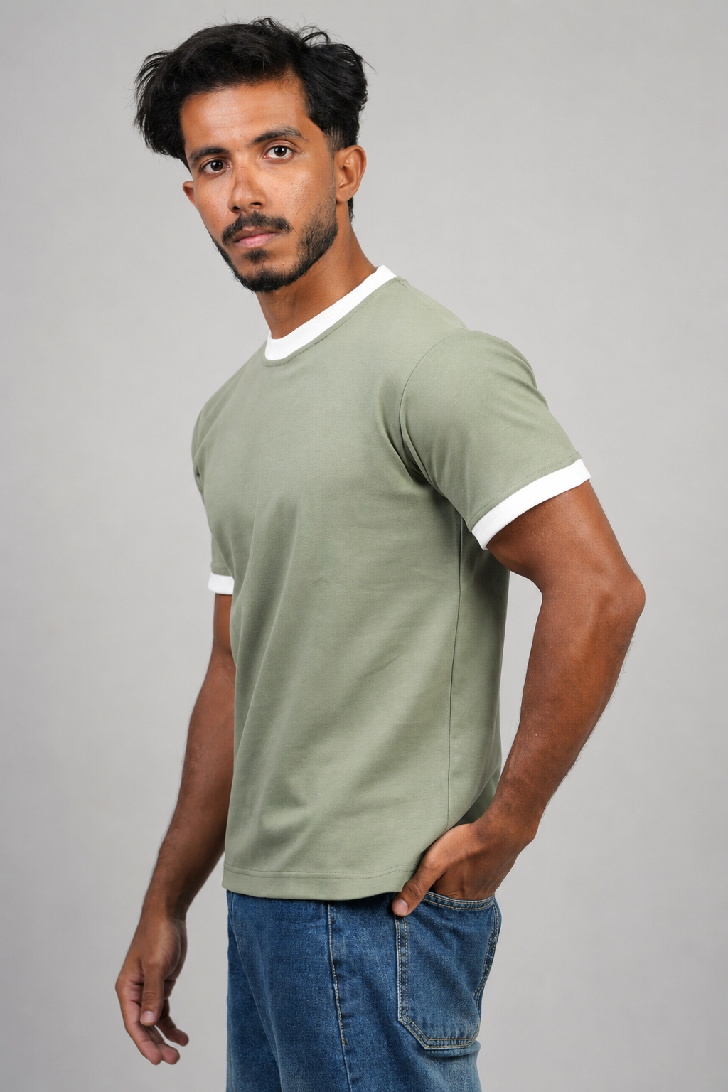 Ringer T-Shirt Bundle — Navy & Sage