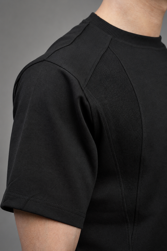 Beyond Basic signature oversized tee in black, premium cotton