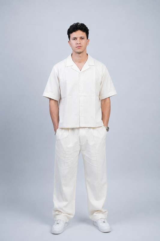 Premium Linen Set - Off White