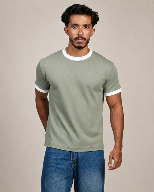 Sage Green Ringer T-Shirt