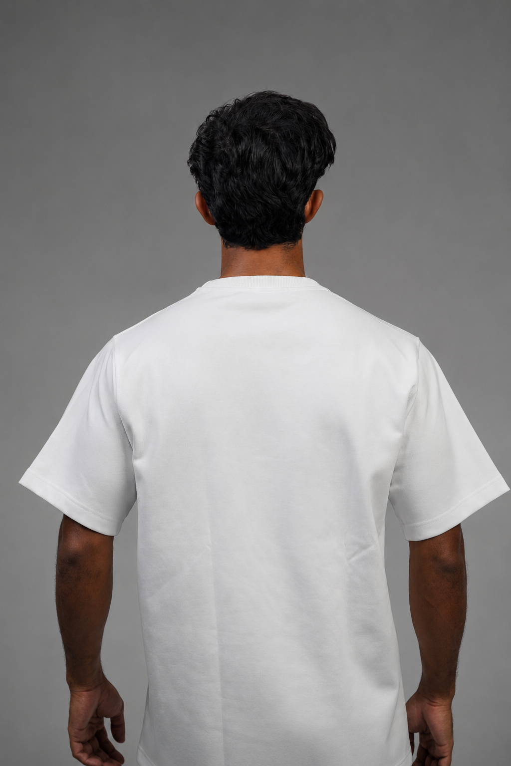 Beyond Basic signature oversized tee in white, premium cotton