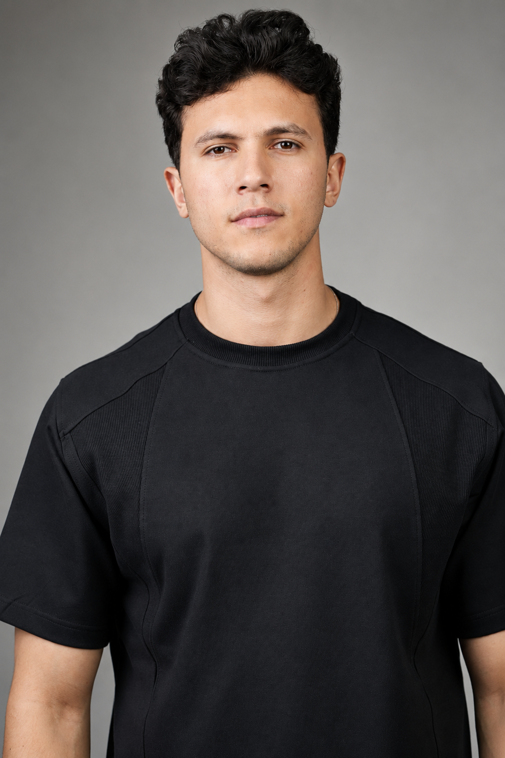 Beyond Basic signature oversized tee in black, premium cotton